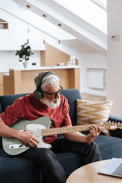 Musician in studio